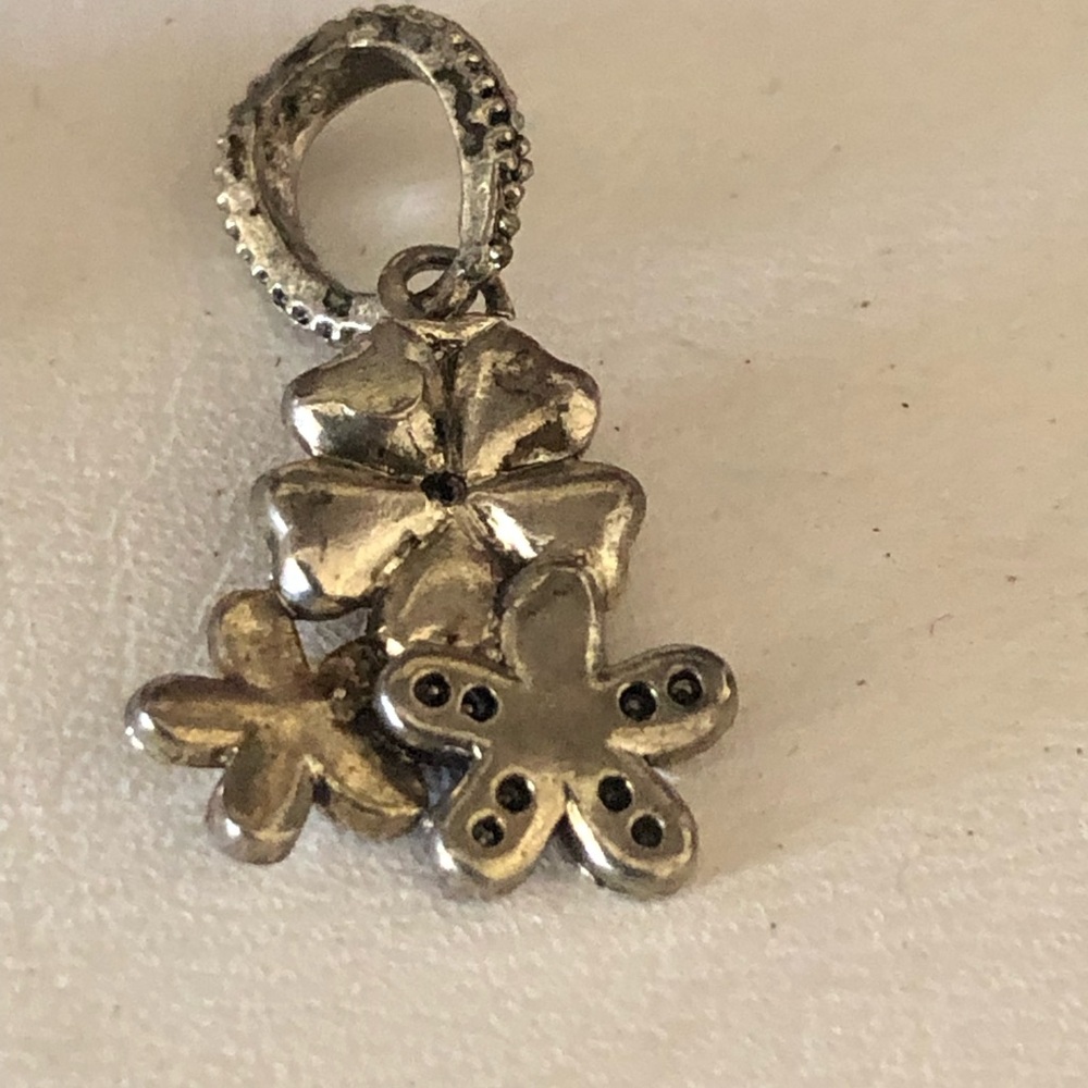 NEW 925 Silver and Enamel Flowers Charm/Pendant - Picture 2 of 10